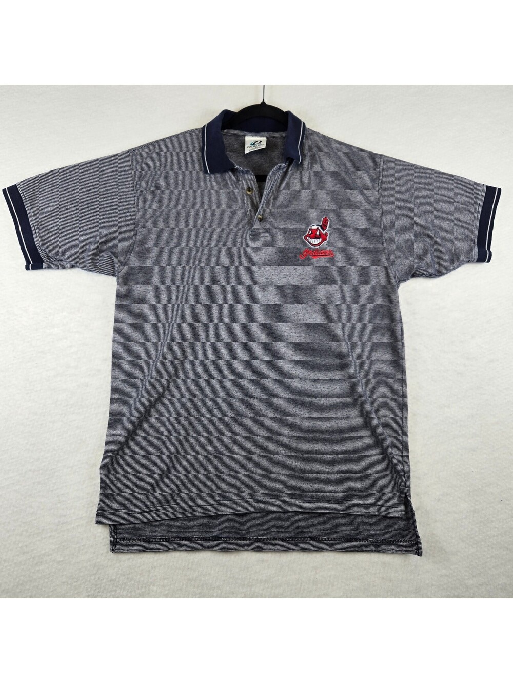 Vintage Cleveland Indians Chief Wahoo Polo Shirt Mens Large Dynasty MLB